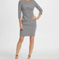 DKNY Women's Knit Side Ruche Sheath Dress Charcoal Size 12