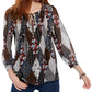 Tommy Hilfiger Women's Long-Sleeve Bayview-Dot Pintuck Top Charcoal Size Large