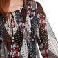 Tommy Hilfiger Women's Long-Sleeve Bayview-Dot Pintuck Top Charcoal Size Large
