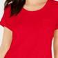 Style & Co Women's Cotton Crew Neck T-Shirt -Red Size XXL