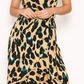 AX Paris Women's Leopard Print Wrap Frill Maxi Dress Brown Size 13