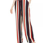 Bar III Women's Striped Wide Leg Pants Black Size X-Small