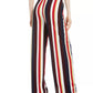 Bar III Women's Striped Wide Leg Pants Black Size X-Small