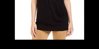 Alfani Women's Striped Batwing Sleeve Sweater Black Size Large