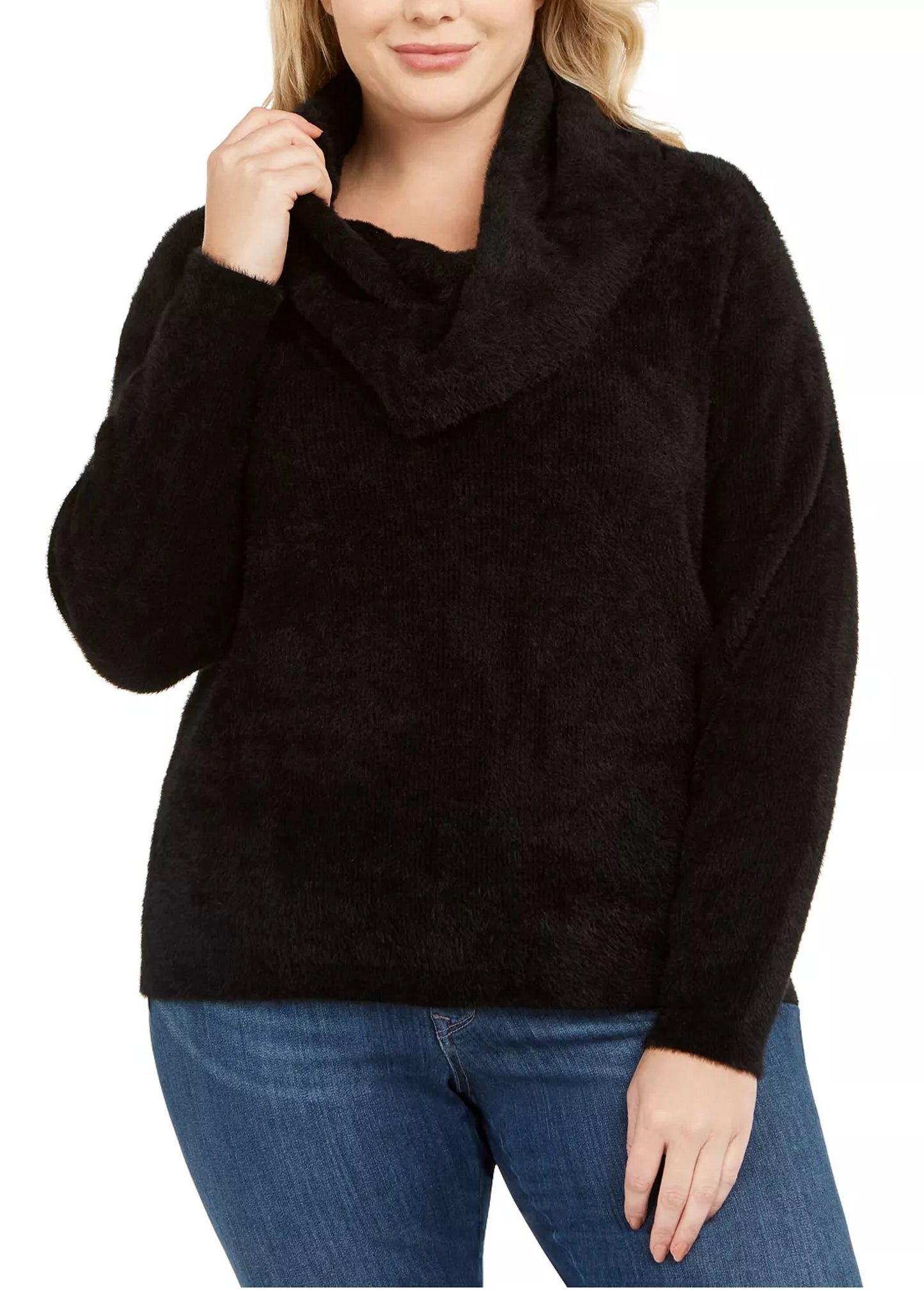 michael-kors-womens-plus-soft-knit-cowl-neck-sweater-black-size-2x
