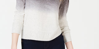 Bar III Women's Dip-Dyed Sweater Gray Size XXS