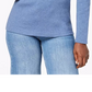 Karen Scott Women's Cotton Scoop-Neck Top Blue Size Small