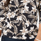 Karen Scott Women's Floral-Print V-Neck Top Black Size X Small