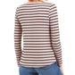 Charter Club Women's Ribbed Striped Top Pink Size Petite Medium