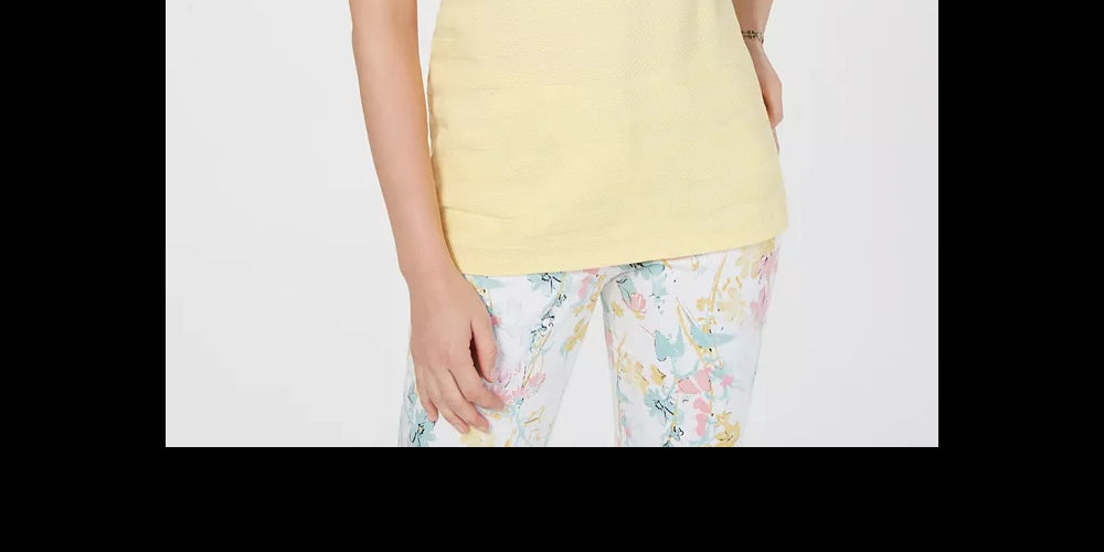 Charter Club Women's Textured Cotton Tank Top White Size X-Large