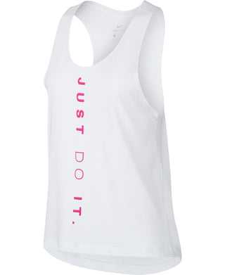 Nike Women's Miler Dri-Fit Just Do It Running Tank Top White Size Small