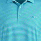 Attack Life By Greg Norman Men's Regular-Fit Performance Stretch Feeder Stripe Polo Blue Size Small