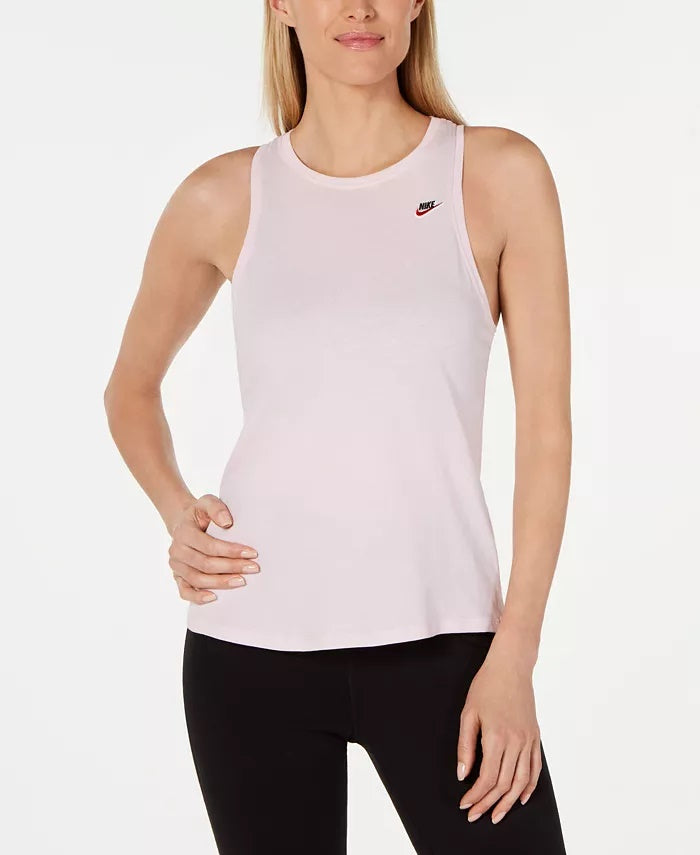 Nike Women's Sportswear Cotton Racerback Tank Top Gray Size Small