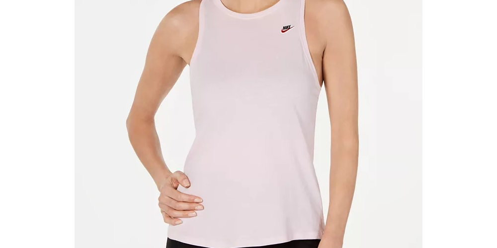 Nike Women's Sportswear Cotton Racerback Tank Top Gray Size Small