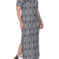 White Mark Women's Plus Jasmine Maxi Dress -Black Size 1XL