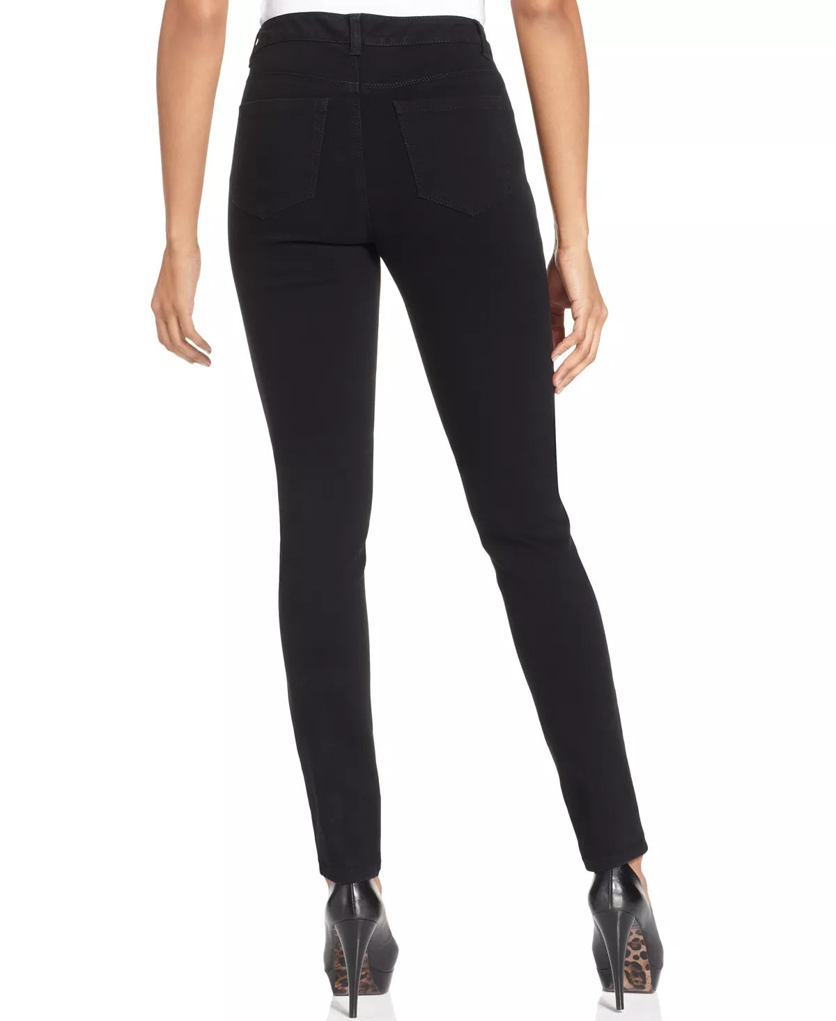 Style & Co Women's Petite Curvy-Fit Skinny Jeans Gray Size 2 Petite