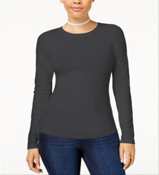 Planet Gold Junior's Long Sleeve T-Shirt Gray Size S