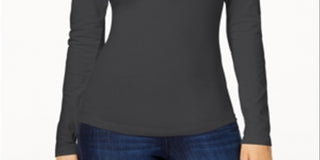 Planet Gold Junior's Long Sleeve T-Shirt Gray Size S