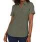 Karen Scott Women's Cotton Polo Shirt Green Size Small