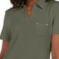 Karen Scott Women's Cotton Polo Shirt Green Size Small