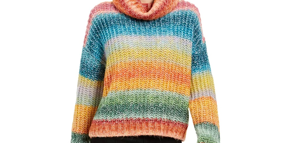 Sun + Moon Women's Cowl-Neck Sweater Red Size Small