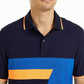 Club Room Men's Colorblocked Performance Polo Shirt Blue Size Size Small