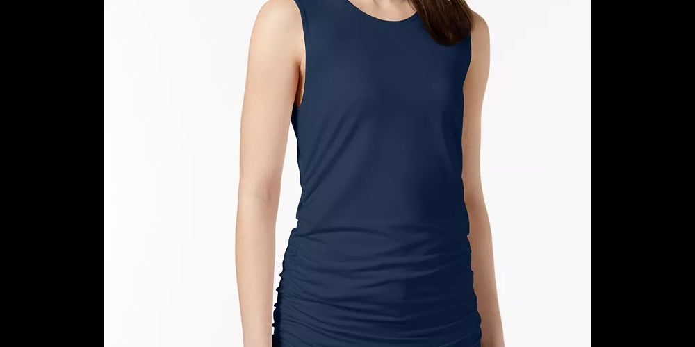 Alfani Women's Ruched Tank Top Blue Size X-Small