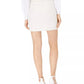 INC International Concepts Women's Belted Tweed A-Line Skirt White Size 6