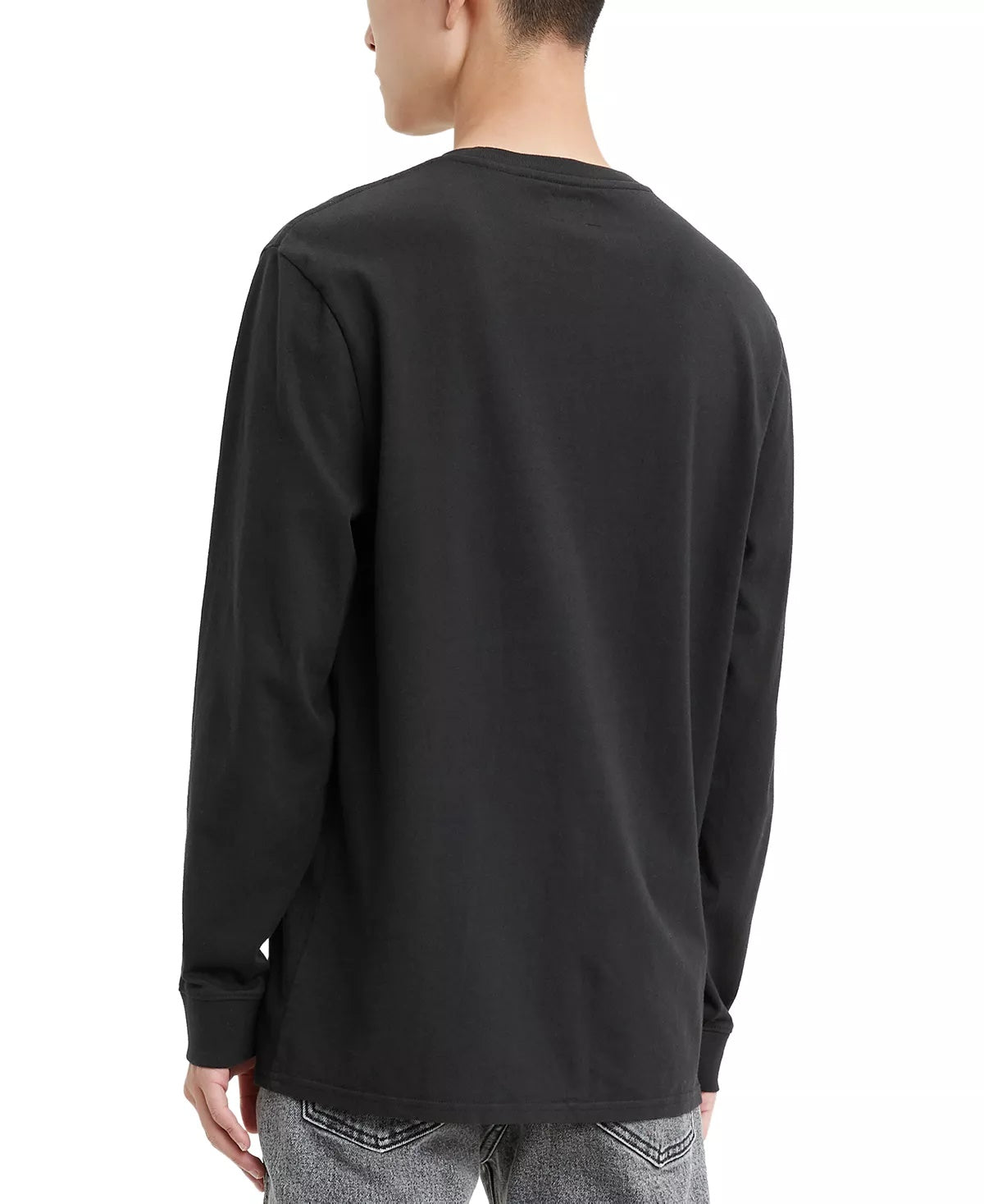 Levi's Men's Limited Collection Chenille Boxtab Long-Sleeve T-Shirt Black Size Large