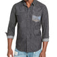American Rag Men's Chambray Shirt Black Size X-Small