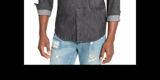 American Rag Men's Chambray Shirt Black Size X-Small
