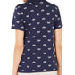 Karen Scott Women's Bike Print Polo Shirt Blue Size X-Large