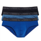 Emporio Armani Men's Monogram 3 Pack Brief Blue Size Large
