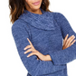Style & Co Women's Pointelle-Knit Sweater Blue Size Small