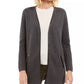 Charter Club Women's Petite Milano Cotton Completer Sweater Gray Size Petite Small