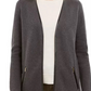 Charter Club Women's Petite Milano Cotton Completer Sweater Gray Size Petite Small