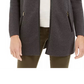 Charter Club Women's Petite Milano Cotton Completer Sweater Gray Size Petite Small