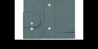 Eagle Men's Classic/Regular-Fit Non-Iron Flex Collar Check Dress Shirt Green Size 15X32-33