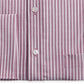Tasso Elba Men's Burgundy Striped Collared Classic Fit Non Iron Dress Shirt Red Size 17- 32/33