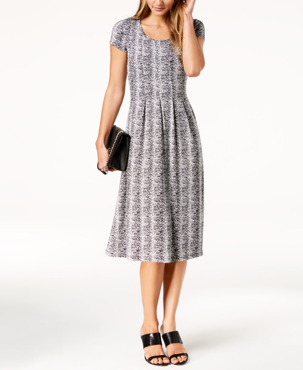 NY Collection Women's Printed Dress BlackSize Petite Large