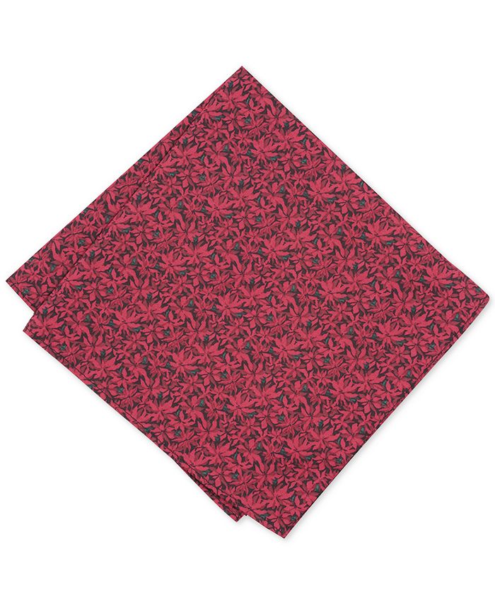Bar III Men's Poinsettia Pocket Square Red Size Regular