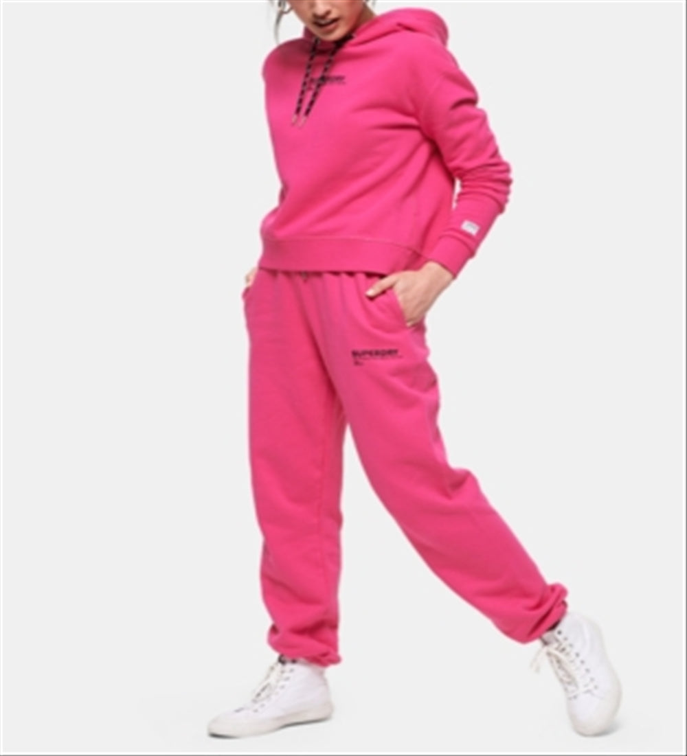 Superdry Women's Cotton Elissa Jogger Pants Pink Size XS
