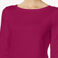 Charter Club Women's Pima Cotton Button Shoulder Top Red Size Petite Small