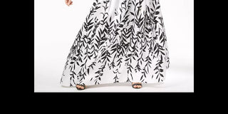 Morgan & Co Women's Trendy Plus Printed A Line Gown Black & White Size 22W