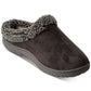 Weatherproof Vintage Men's Indoor Outdoor Sole Slip on Slippers Black Size Large
