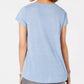 Style & Co Women's Floral Short Sleeve V Neck T-Shirt Blue Size Medium