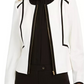 Calvin Klein Women's Piped Zip Front Jacket   White & Black Size 10