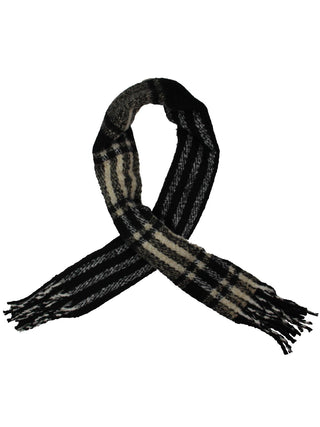 Free People Women's Gemini Blanket Plaid Winter Scarf Black Size Regular