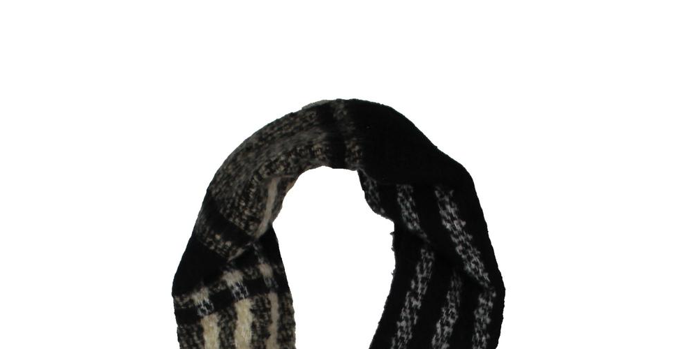 Free People Women's Gemini Blanket Plaid Winter Scarf Black Size Regular