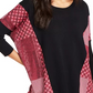 Alfani Women's Contrast Trim Poncho Sweater  Black Size XX-Large